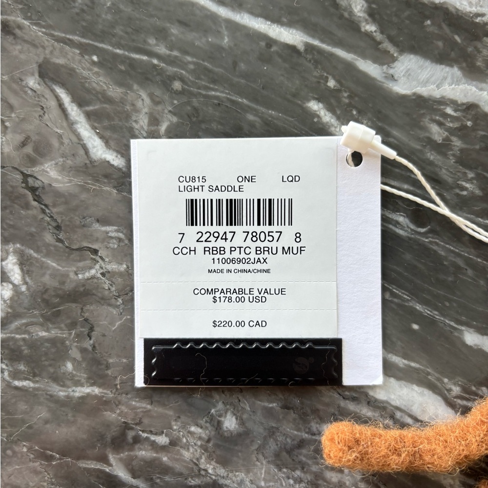 Coach Tan Alpaca Wool Scarf - Picture 4 of 4